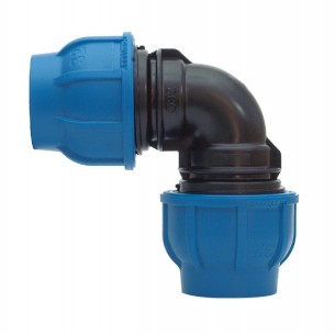 Koleno Connecto Plus 40x40, Koleno Connecto Plus 40x40 slúži na spájanie dvoch 40 mm HDPE hadíc, umožňuje zmeniť smer potrubia o