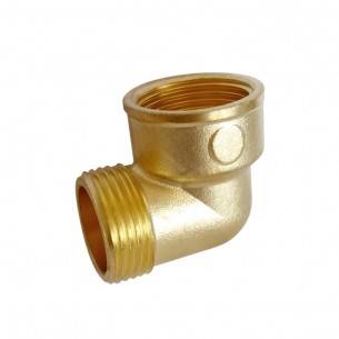 Koleno 5/4”x5/4” (vonk. x vnút. závit) - mosadz, Mosadzné koleno 5/4"x5/4" (vonk. x vnút. závit) slúži na zmenu smeru v 90° na s
