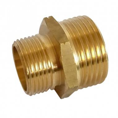 Vsuvka redukovaná 1/2”x1/4” - mosadz, Mosadzná redukovaná vsuvka 1/2"x1/4" slúži na premenu vnútorného závitu na vonkajší, alebo
