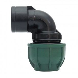 Koleno Connecto s vnútorným závitom 63x2″, Koleno Connecto s vnútorným závitom 63x2" slúži na spájanie 63 mm HDPE hadíc so spojk