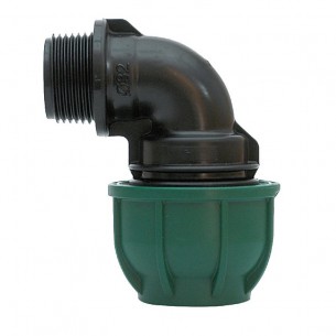 Koleno Connecto s vonkajším závitom 20x3/4″, Koleno Connecto s vonkajším závitom 20x3/4" slúži na spájanie 20 mm HDPE hadíc so s