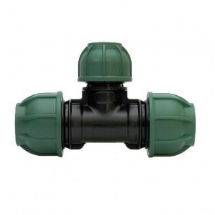 T-kus redukovaný Connecto 50x40x50, T-kus redukovaný Connecto 50x40x50 slúži na spájanie dvoch 50 mm HDPE hadíc, na tretí koniec