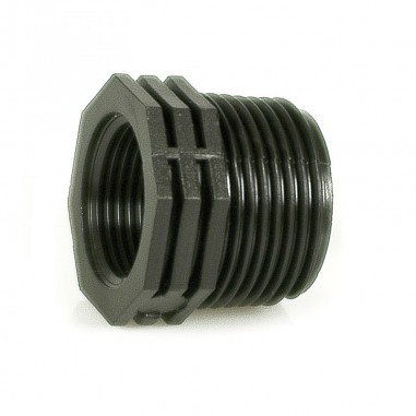 Redukcia 6/4”x3/4” (vonk. x vnút. závit), Plastová redukcia 6/4"x3/4" slúži na zmenšenie vnútorného závitu, alebo na spájanie dv