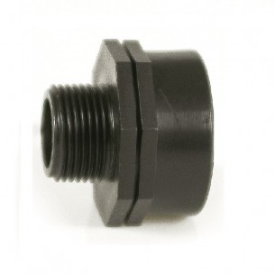 Spojka redukovaná 6/4”x2” (vonk. x vnút. závit), Plastová redukovaná spojka 6/4"x2" slúži na zmenšenie vonkajšieho závitu, alebo