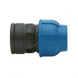 Spojka Connecto Plus s vnútorným závitom 63x2″, Spojka Connecto Plus s vnútorným závitom 63x2″ slúži na spájanie 63 mm HDPE hadi
